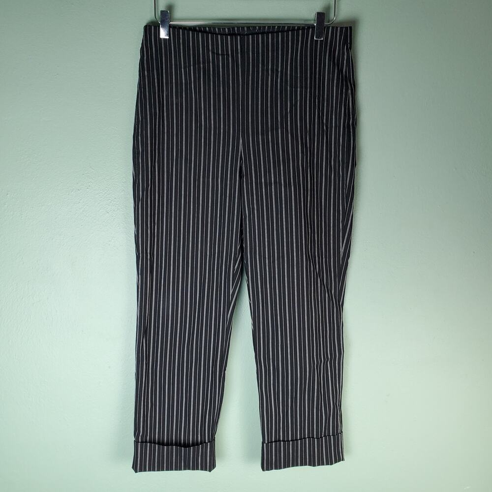 Joseph Ribkoff Womens Black White Crop Pull On Pants Size 12 192839